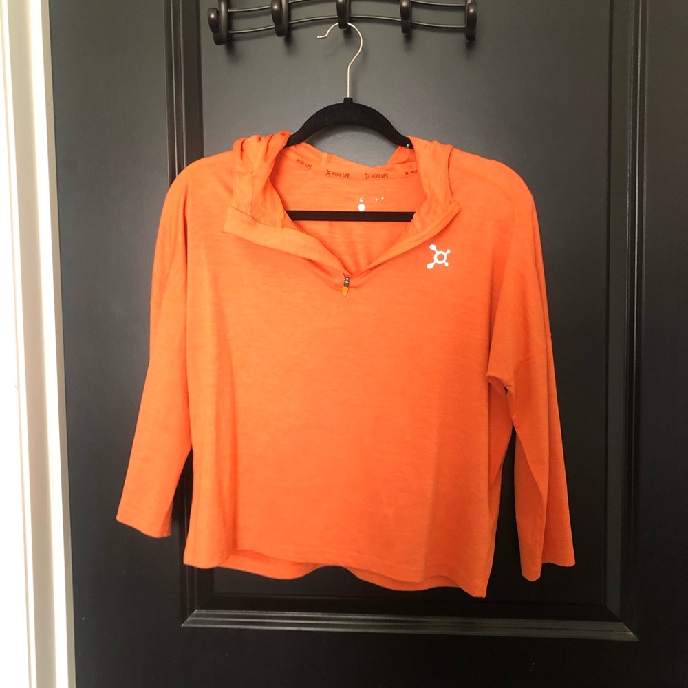 ORANGETHEORY cropped quarter sleeve zip up